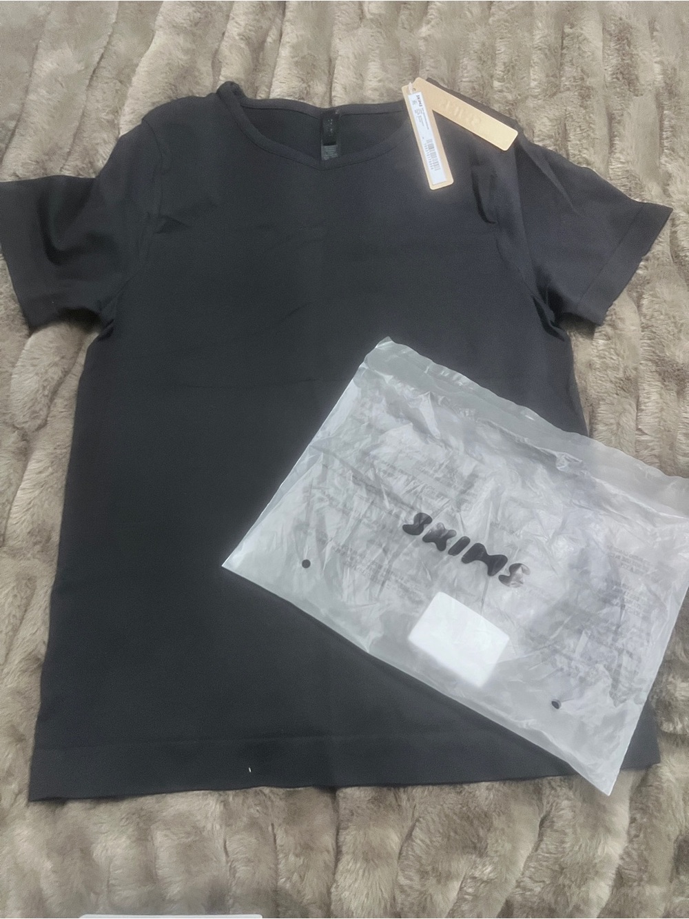 Black Short Sleeve Tee - SKIMS (if labeled)